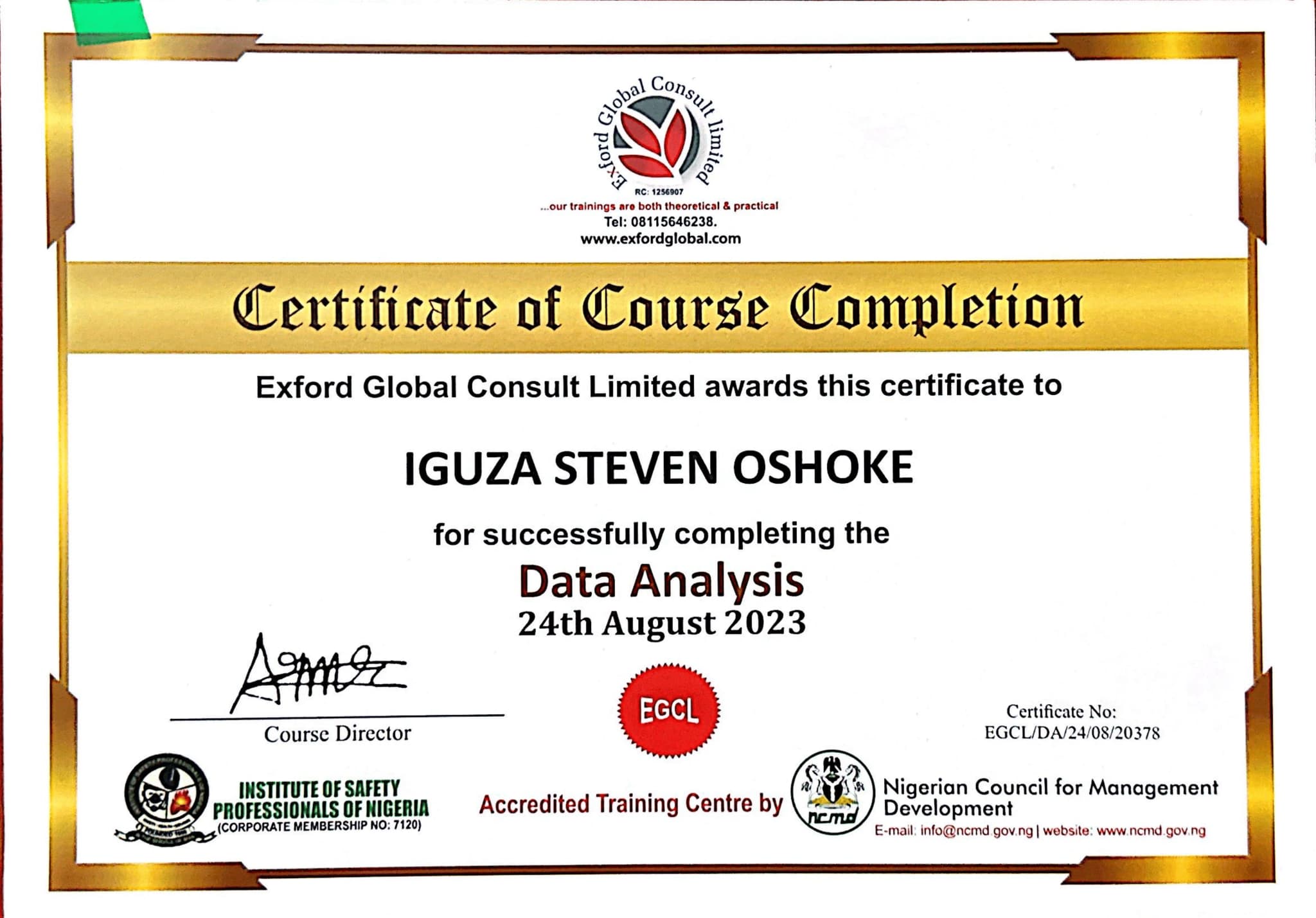 Exford Global Data Analytics Course