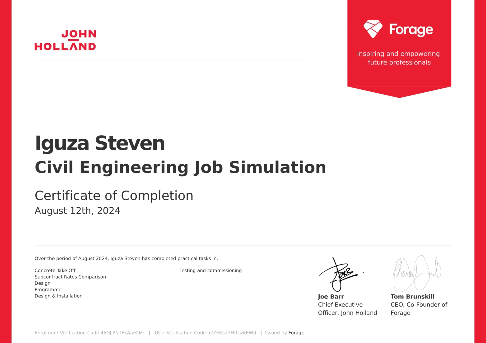 John Holland Civil Engineering Job Simulation